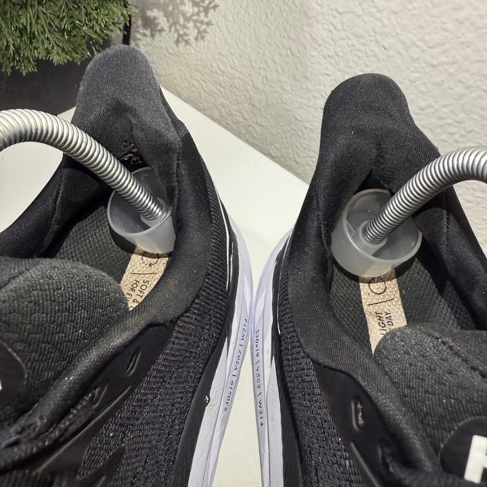Hoka Clifton 8  Black and White Athletic Shoes - Picture 9 of 9